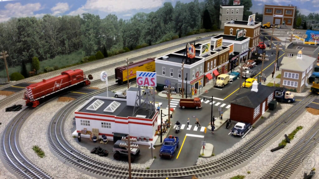 overview of toy train layout