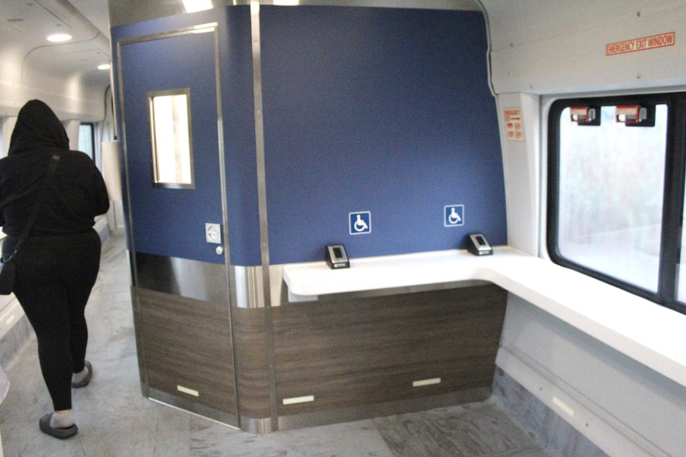 Handicap service area in cafe car