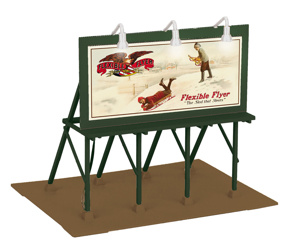 model billboard with sled graphics