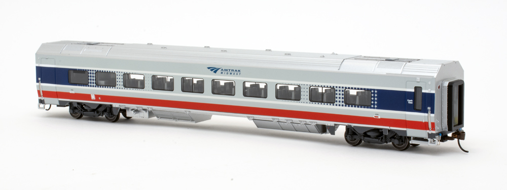 Color photo of modern HO scale passenger coach.