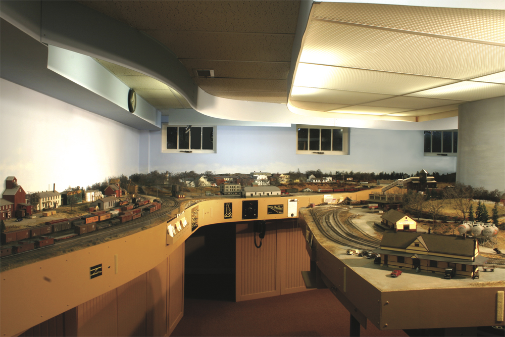 Color photo of model railroad.