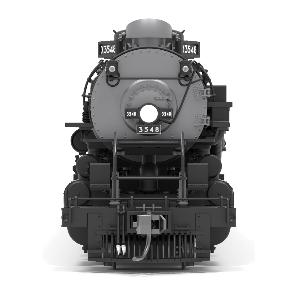 A black model steam locomotive