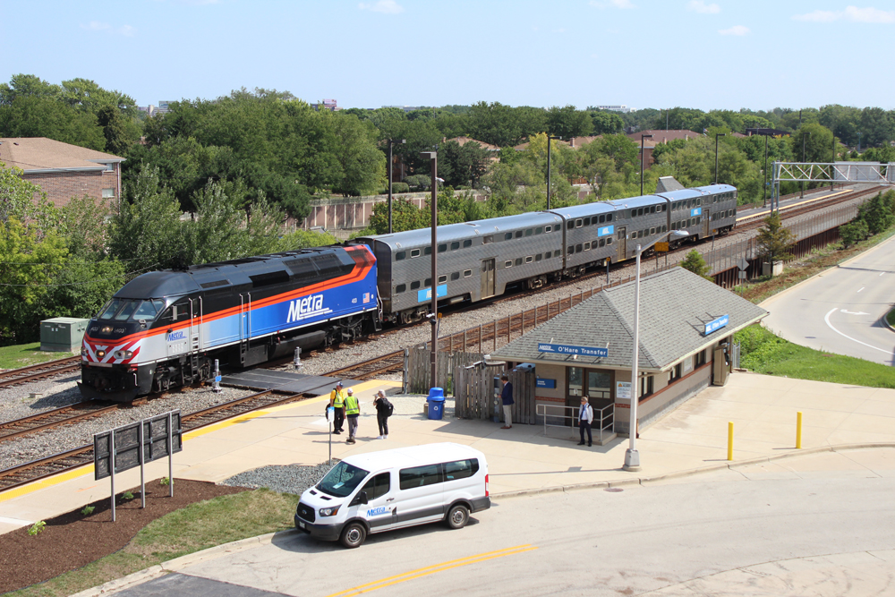 Short commuter train at the station