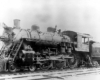 Steam Atlanta & West Point locomotives resting without train