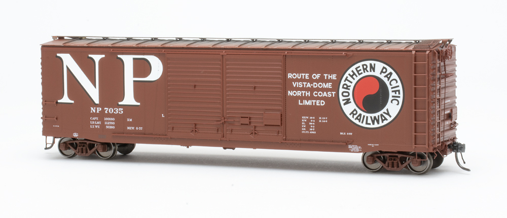 Mineral Red HO scale boxcar with red, white, and black graphics