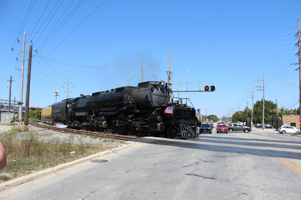 black steam locomotive