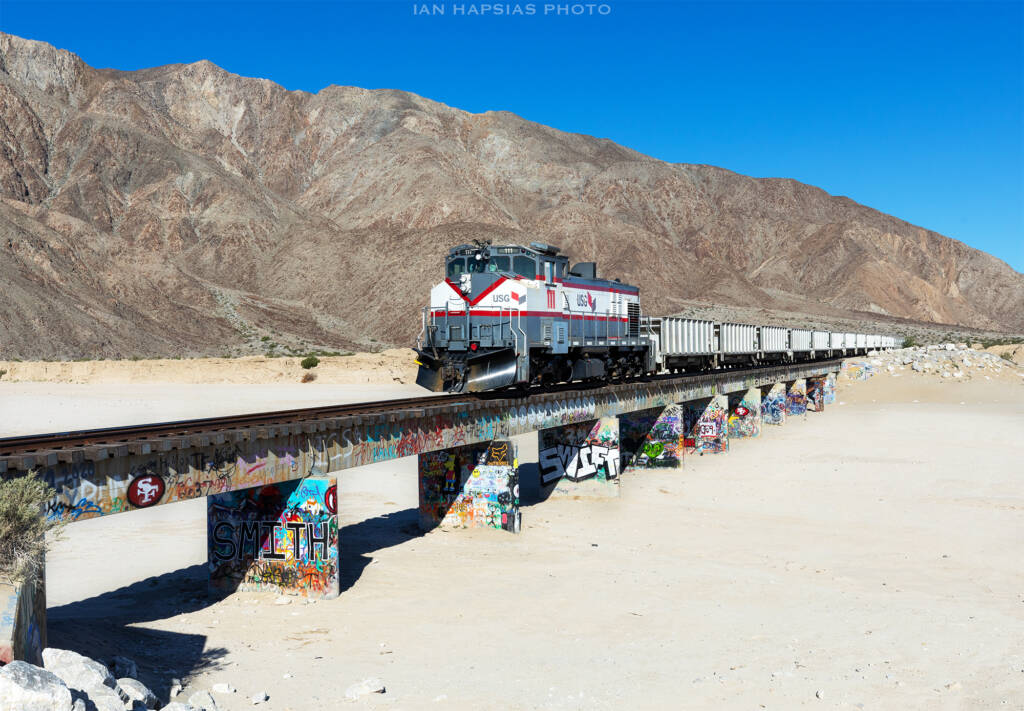 train in desert on track