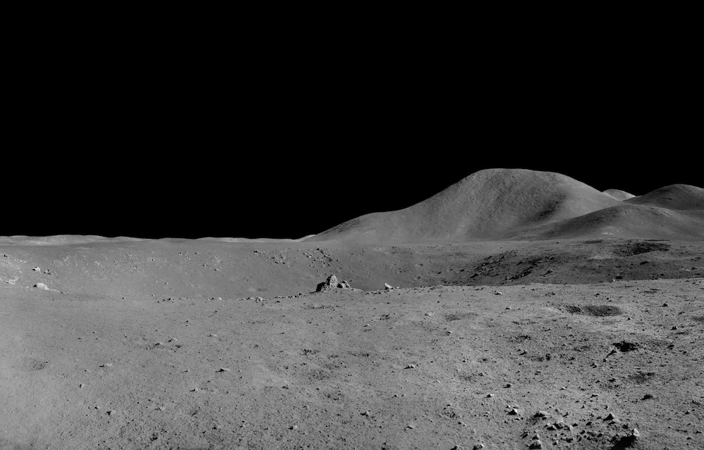 Crater and landscape of Moon