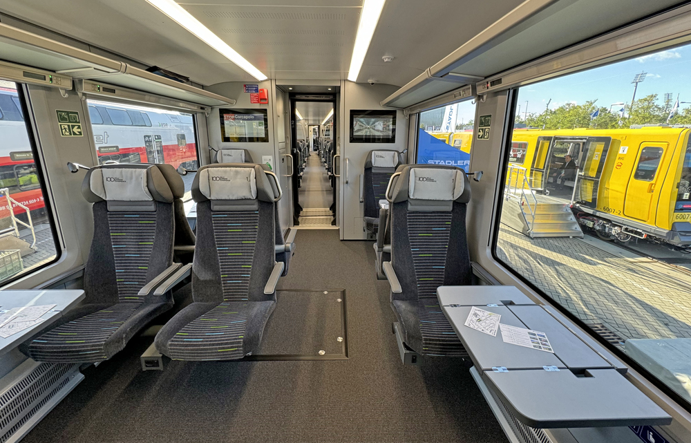 Interior of first-class section of passenger car