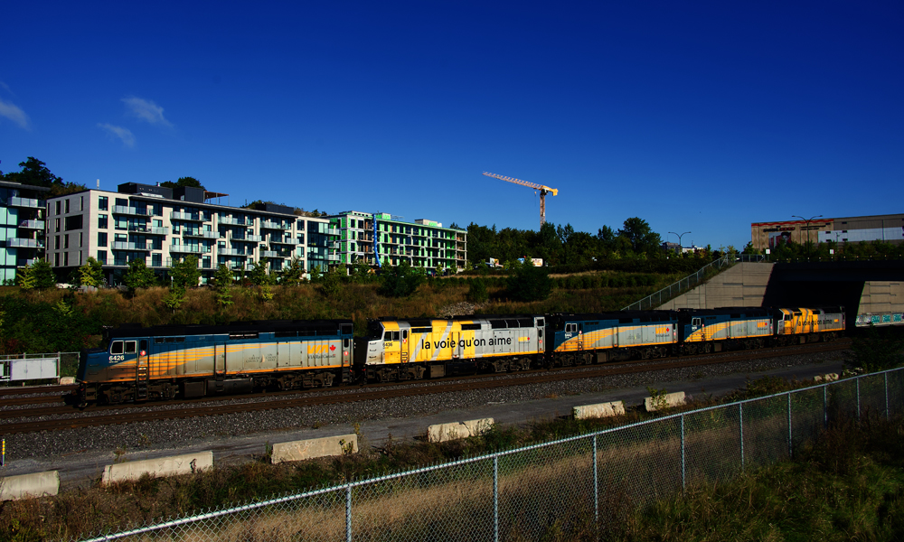 Five VIA Rail Canada locomotives