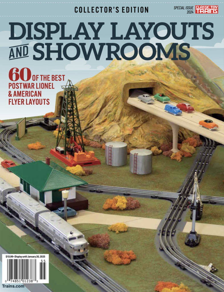 The cover for Classic Toy Trains Magazine's Display Layouts and Showrooms special issue which features a large toy train display layout on the cover