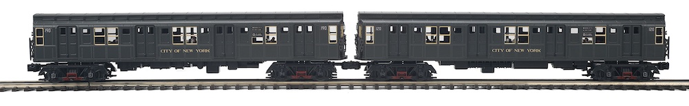 gray model subway cars