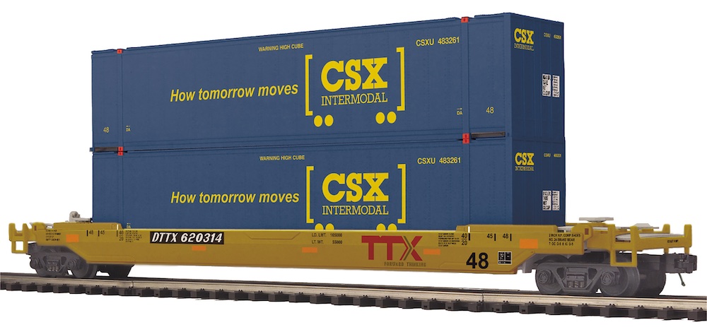 model freight car with blue load