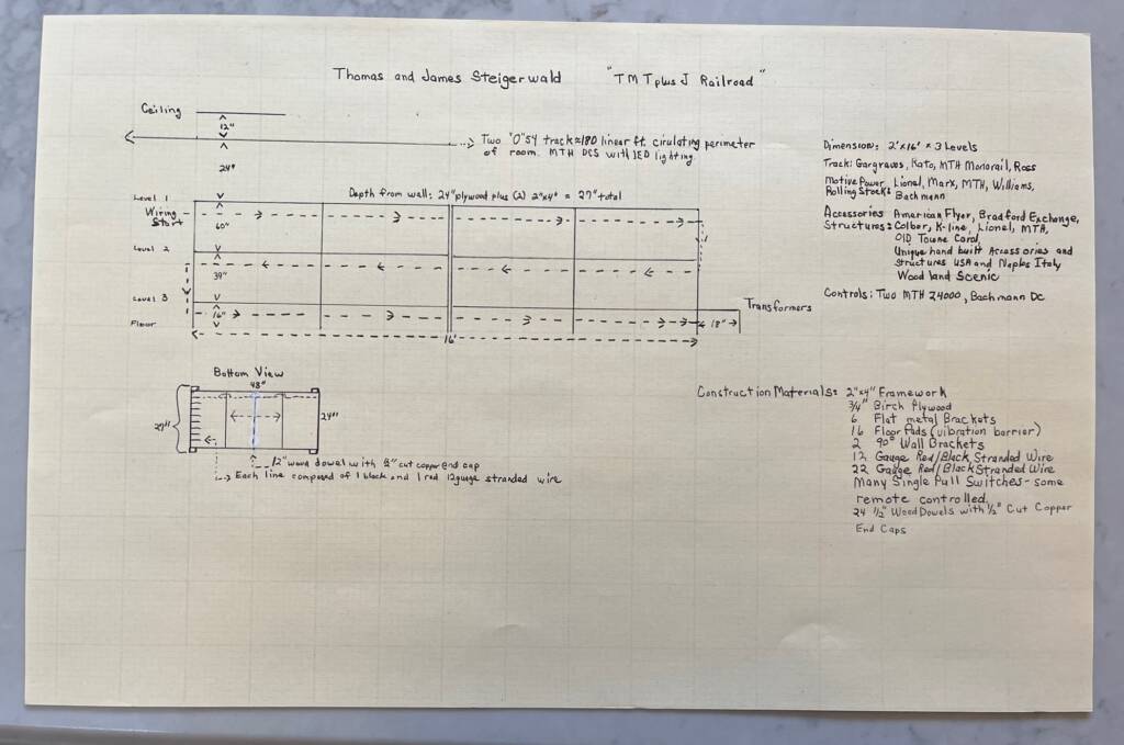 drawing of shelf layout