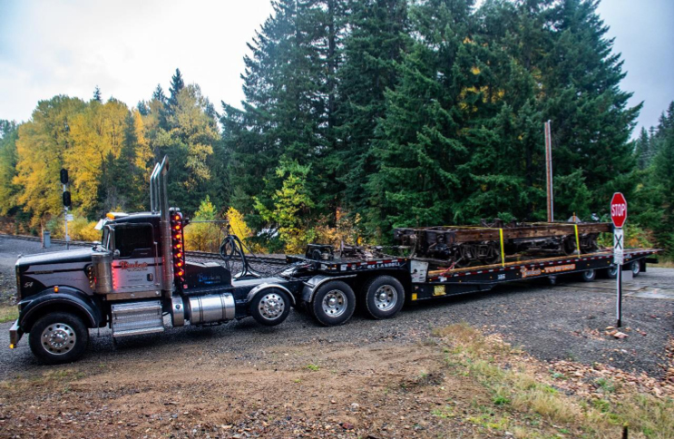 Frame of locomotive on truck