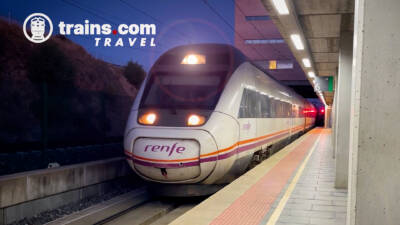 Renfe Alvia high-speed train ride in Spain