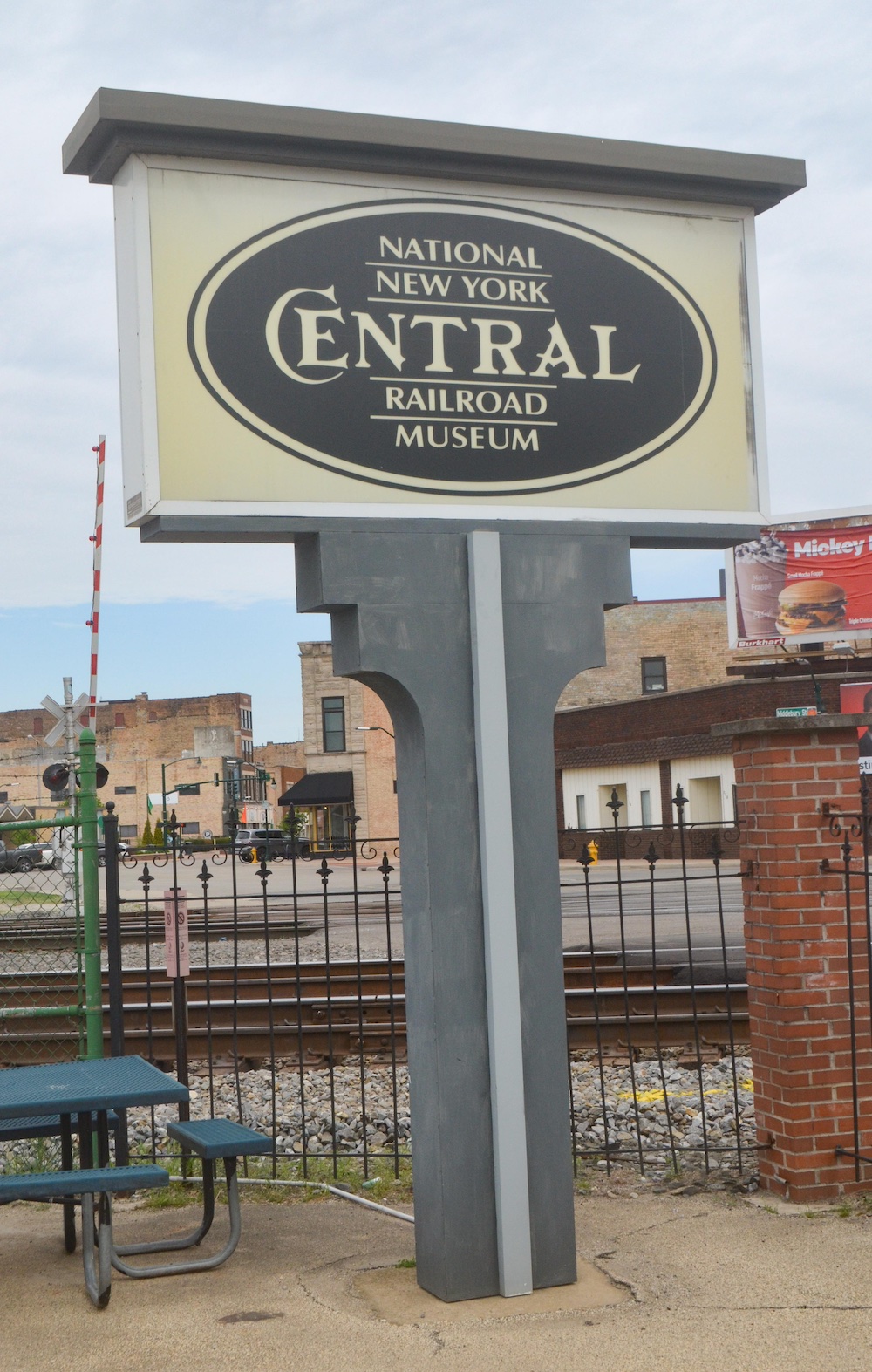 Railroad museum sign