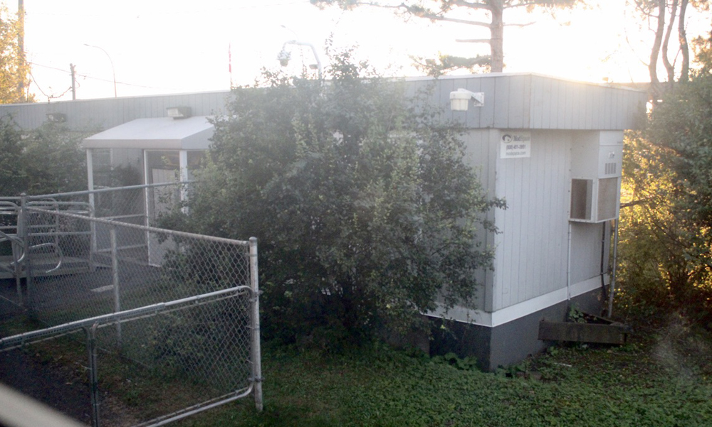 Trailer next to tracks