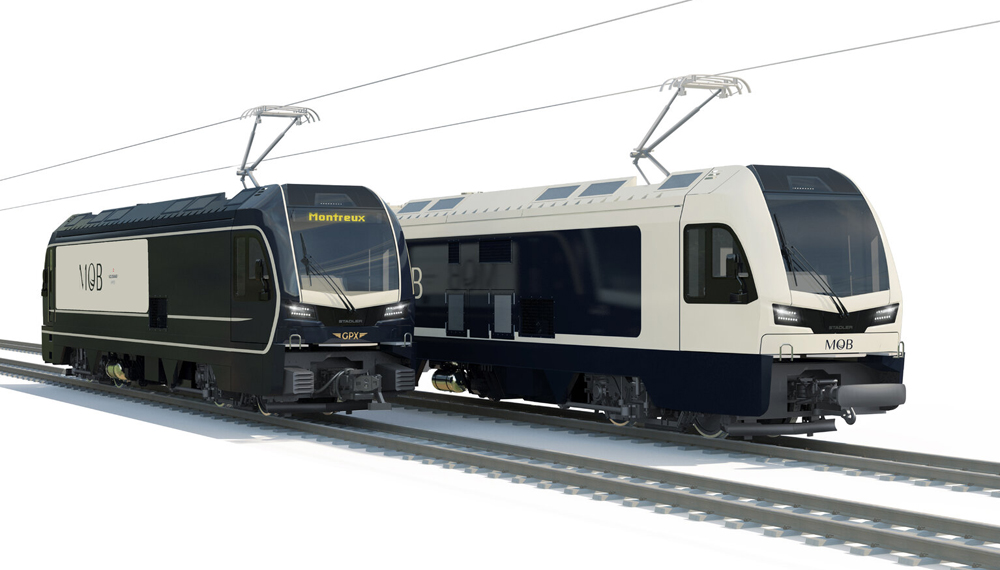 Rendering of new dual-cab electric locomotives