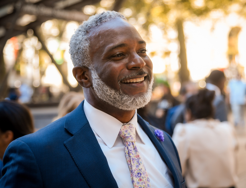 Smiling man in suit