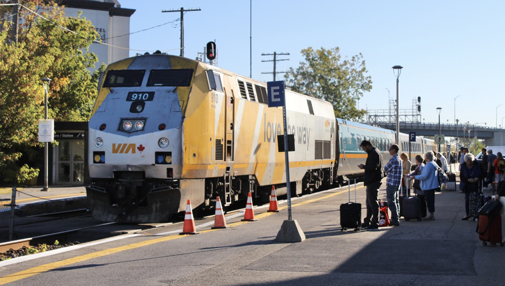 VIA train with LRC equipment at station