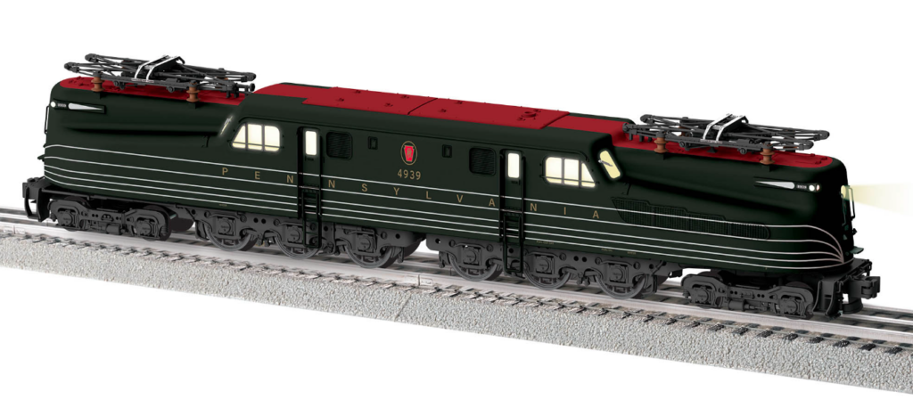 dark green model train