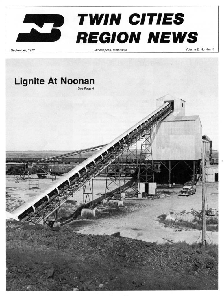 Cover of newsletter with black-and-white image of small coal mine.