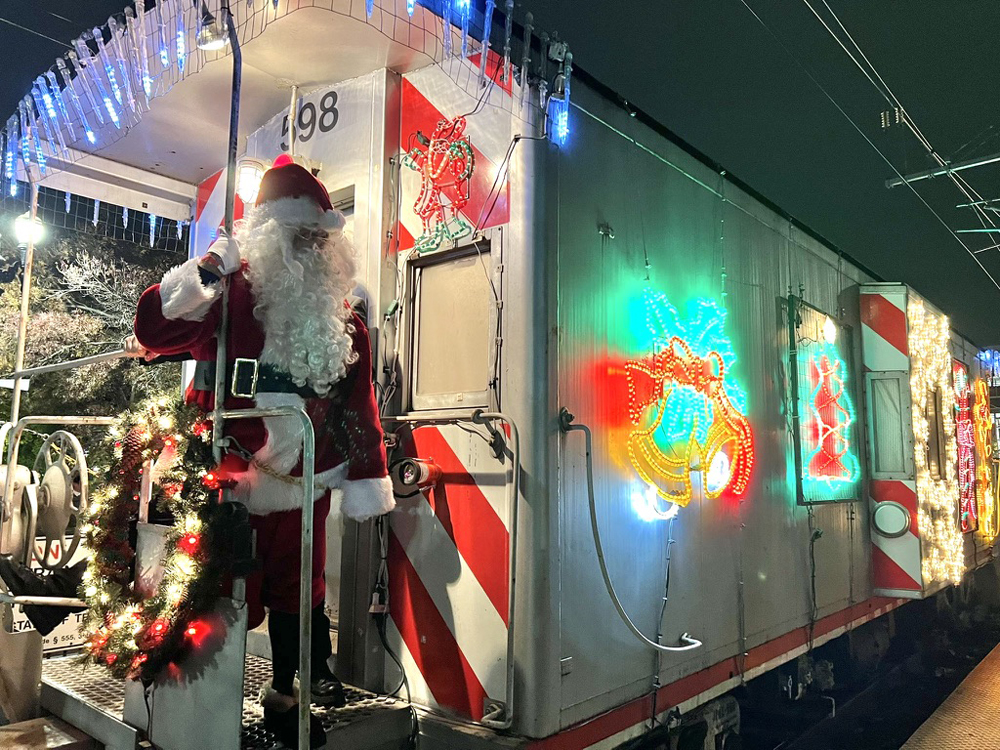 Santa Claus on caboose