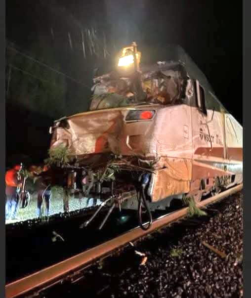 The trainset damaged Tuesday is one of two Talgo trainsets remaining in Cascades service. Amtrak via WSDOT