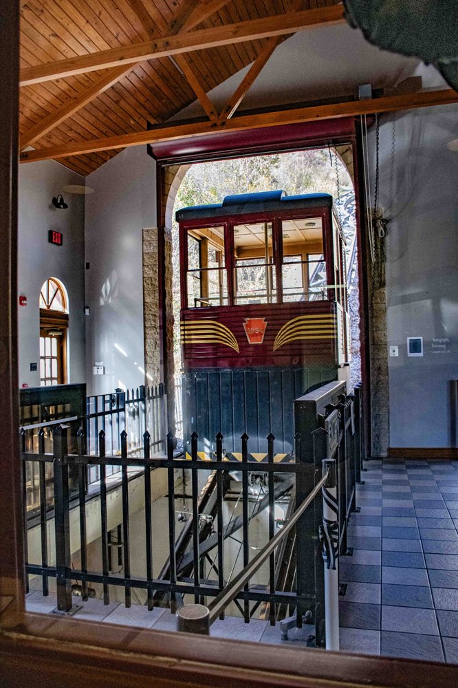 A funicular car at the Horseshe Curve visitor center. Dan Cupper