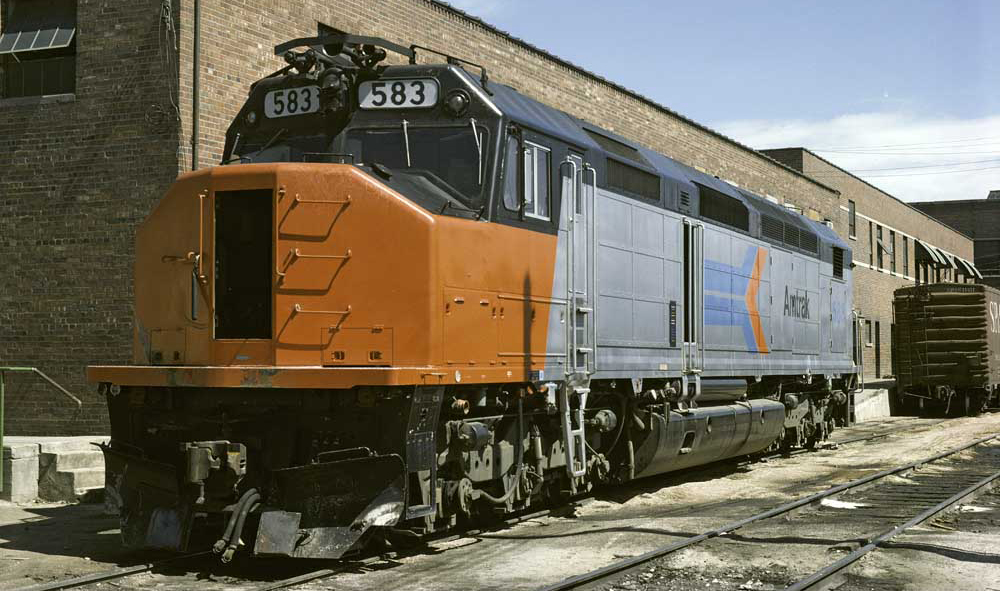 An Amtrak locomotive