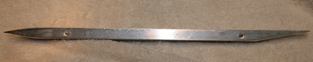 piece of aluminum with pointed ends