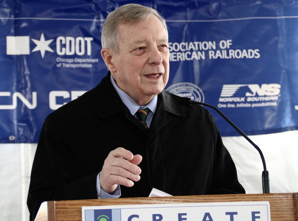 Man speaking at podium