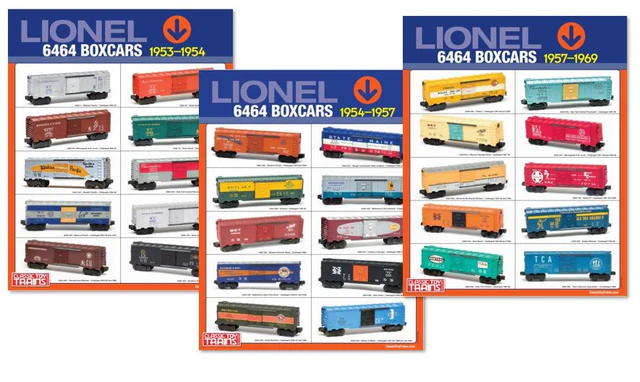 three boxcar posters; Classic Toy Trains new products for January 2025