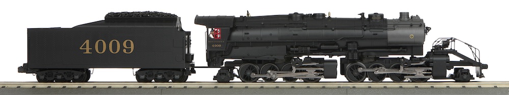 drawing of black model steam locomotive