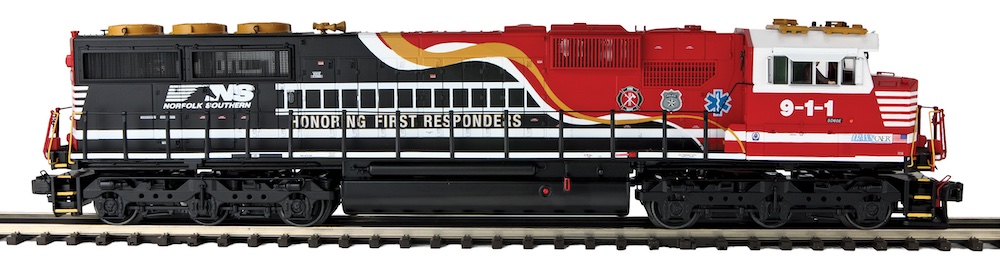 red, black, and white diesel locomotive; Classic Toy Trains new products for January 2025