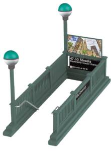 green model subway entrance; Classic Toy Trains new products for February 2025