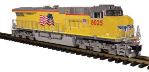 yellow model locomotive