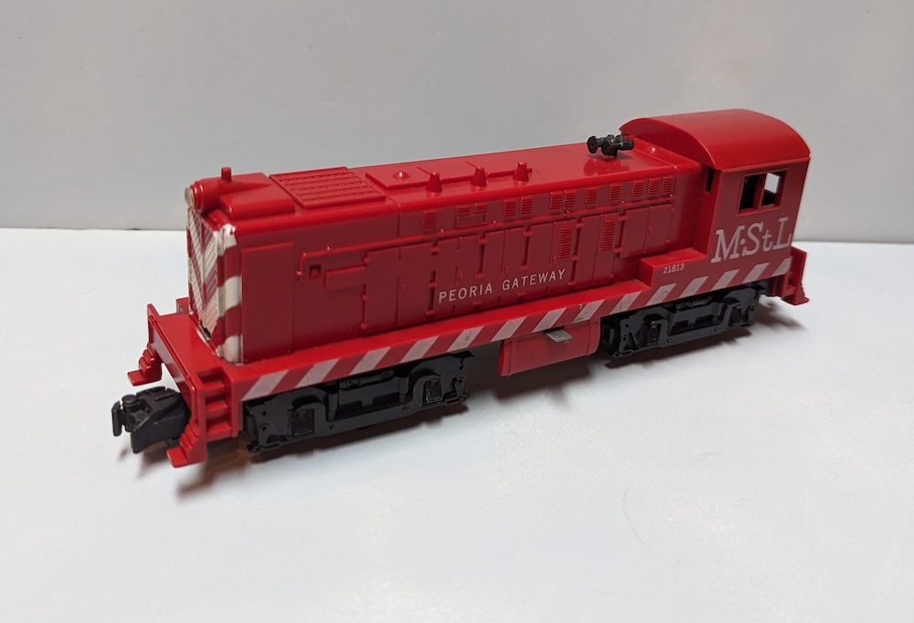 red model diesel locomotive