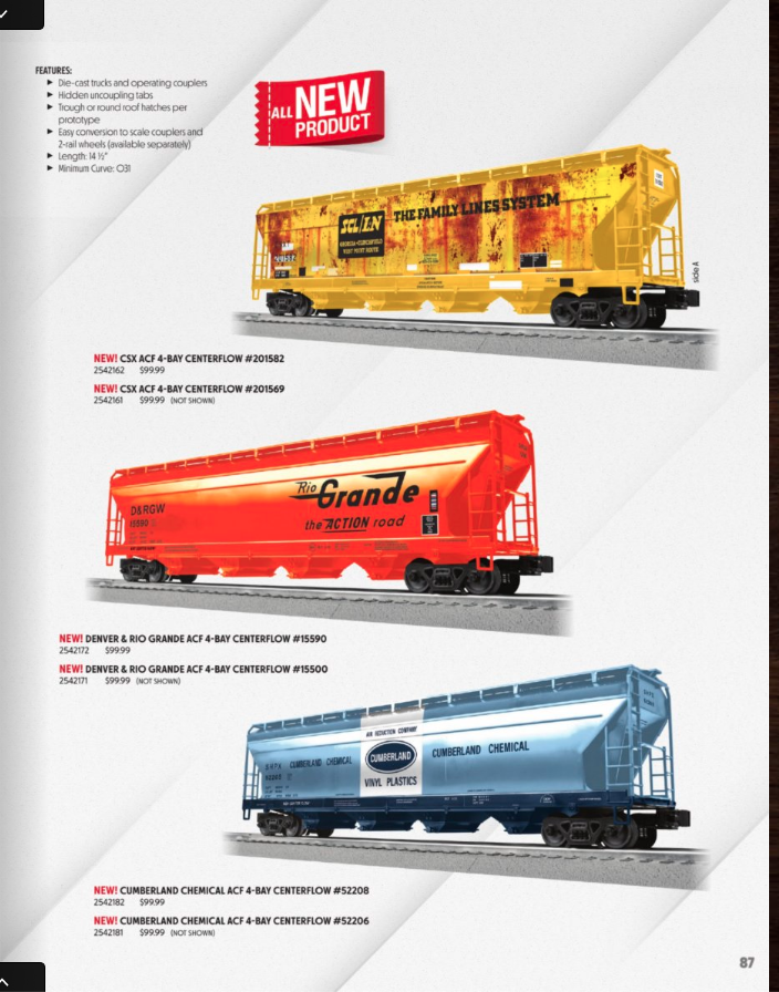 catalog page with three model hoppers