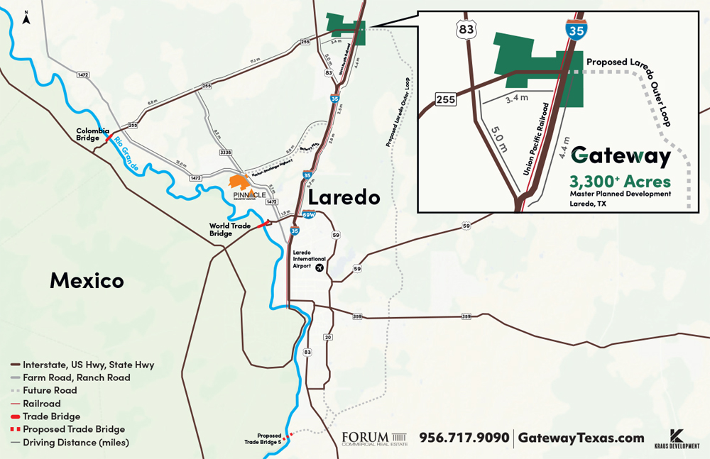 Map of planned industrial park