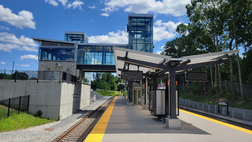 View from platform of new commuter rail station